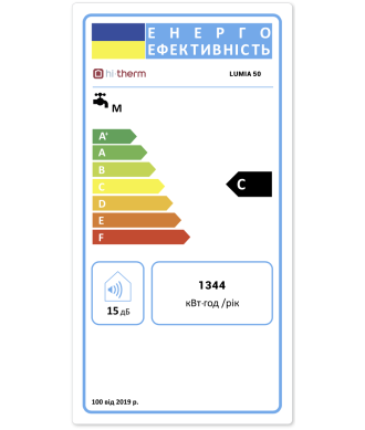 На фото Водонагрівач накопичувальний електричний Hi-therm LUMIA 50